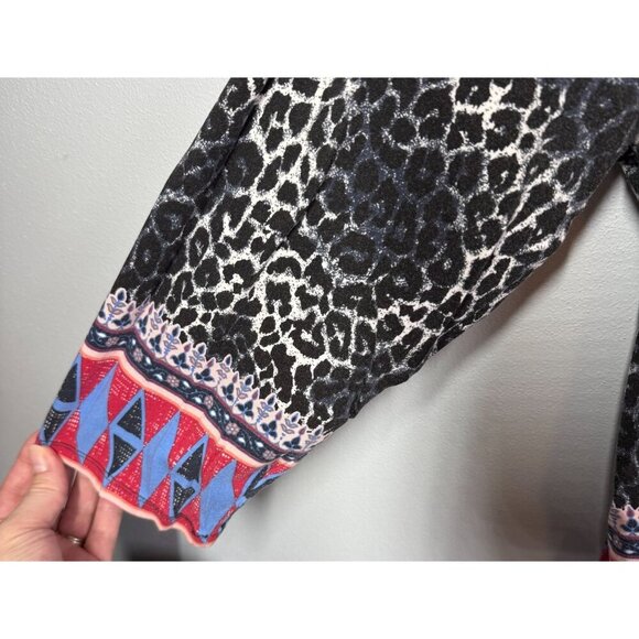 Rafaella Weekend Womens Knit Top 3X Animal Southwest Design Gold Embellishments - Picture 9 of 12